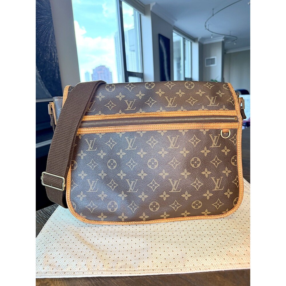 Authentic LV Unisex Louis Vuitton Bosphore GM Monogram Canvas Shoulder Bag